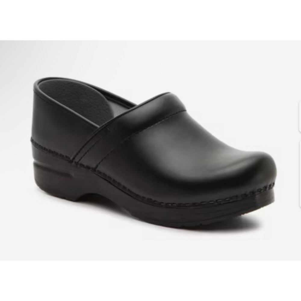 New Dansko Professional 42 Black Leather Clogs US 11.5 / 12 Classic Occupational